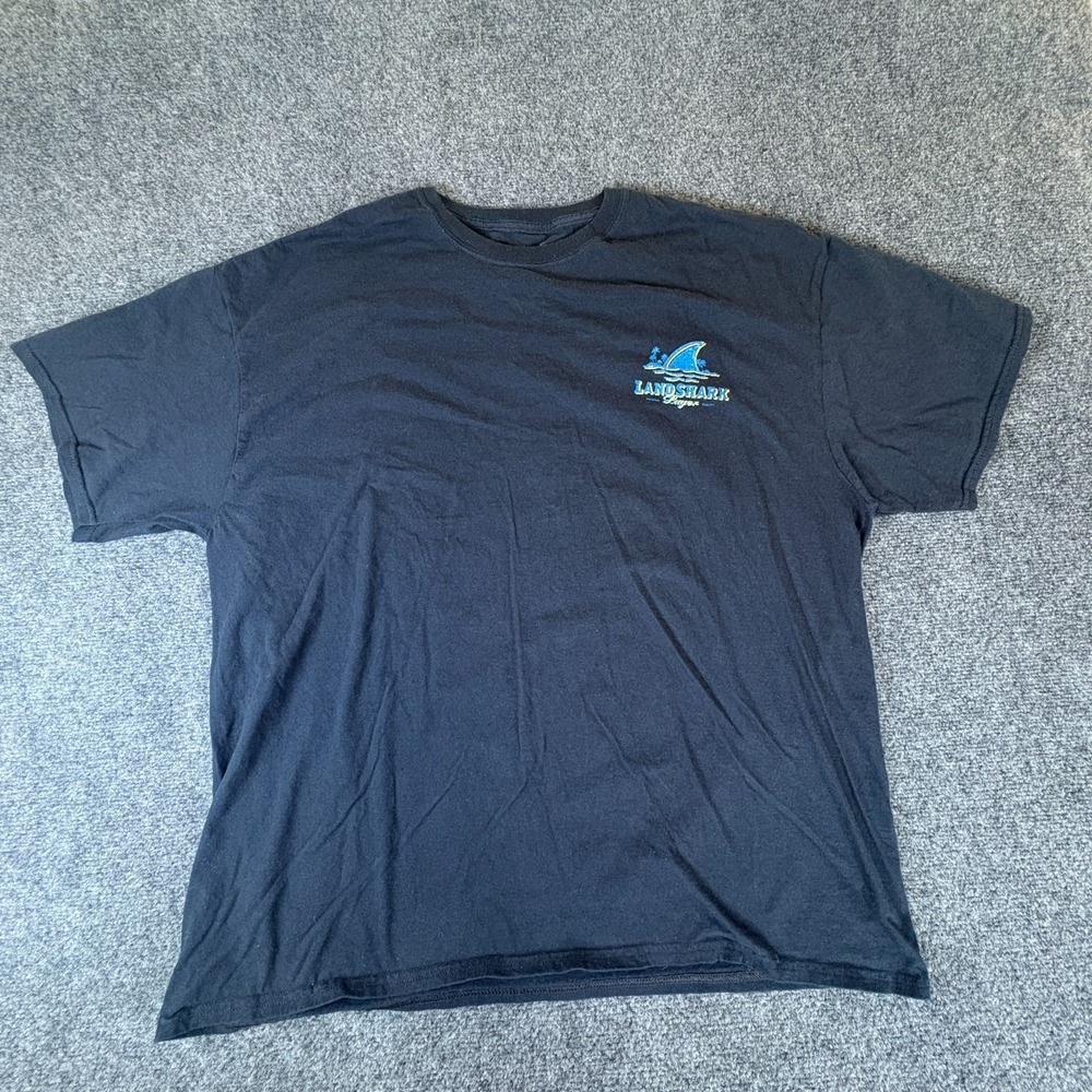 Margaritaville LandShark Lager T-Shirt Men 2XL Black Graphic Print Everyday Wear